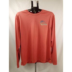 Lake and Trail Men's Long Sleeve Orange Active Wear Shirt Size Large